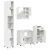 vidaXL Kylpyhuonekalustesetti ovella 4 pcs Korkean kiillon valkoinen