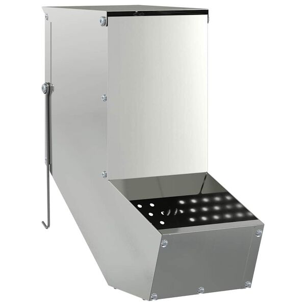 vidaXL Kaninruokkija Hopea 12,5 x 26 x 28,5 cm Galvanoitu ter&auml;s