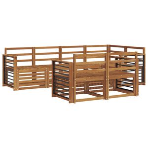 vidaXL Sohvasarjat 7 pcs Luonnollinen Tihe&auml; akasiapuu