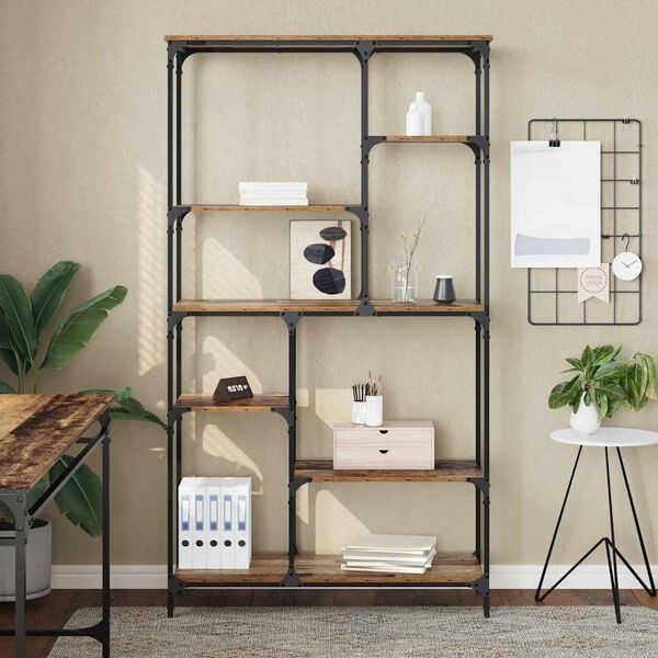 vidaXL Kirjahylly Vanha puu 99 x 35,5 x 176 cm Tekninen puu