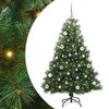 vidaXL Tekojoulukuusi 150 LED-valoilla Vihre&auml; 150 cm PE ja PVC