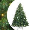 vidaXL Tekojoulukuusi 300 LED-valoilla Vihre&auml; 240 cm PE ja PVC
