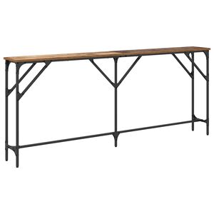 vidaXL Konsolip&ouml;yt&auml; Vanha Puu 180 x 23 x 75 cm