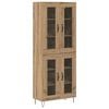 vidaXL Korkea kaappi Artisan tammi 69,5 x 34 x 90 cm Tekninen puu