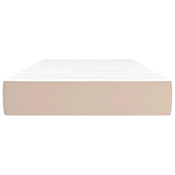 vidaXL Pussijousipatja keskikova cappuccino 100x200x20 cm keinonahka