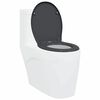 vidaXL Nopeasti irrotettava wc-istuin Antrasiitti 44.8 x 37.3 x 4.2 cm