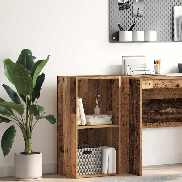 vidaXL Kirjahylly vanha puu 40x30x77 cm tekninen puu