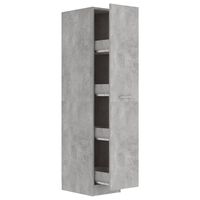 vidaXL Apteekkarinkaappi betoninharmaa 30x42,5x150 cm lastulevy