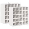vidaXL Viinipukki 2 kpl Valkoinen 56 x 25 x 56 cm Massiivinen m&auml;nty