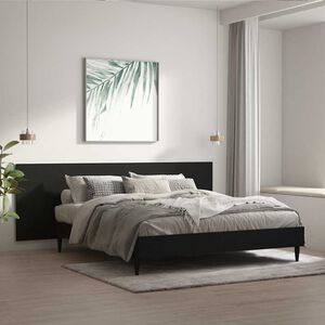 vidaXL Sein&auml;kiinnitett&auml;v&auml; s&auml;ngynp&auml;&auml;ty musta 240x1,5x80 cm tekninen puu