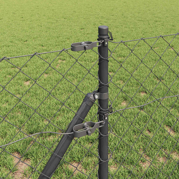 vidaXL Aitalatu Harmaa 10 x 0,6 m (60 x 60 mm verkko) Ter&auml;s ja PVC