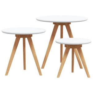 vidaXL Sohvap&ouml;yt&auml; 3 kpl Ruskea 50 x 50 x 46 cm Massiivinen p&auml;hkin&auml;puu