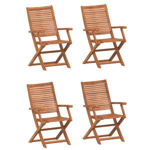 vidaXL Kokoontaitettavat tuolit 4 kpl 57x66x95 cm massiivipuuta akaasiaa