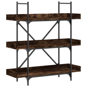 vidaXL Kirjahylly 3 tasoa savutammi 100x33x108,5 cm tekninen puu