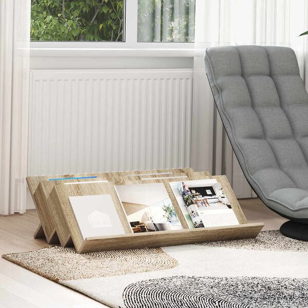 vidaXL Lehtiteline Sonoman tammi 90 x 53 x 28,5 cm Tekninen puu