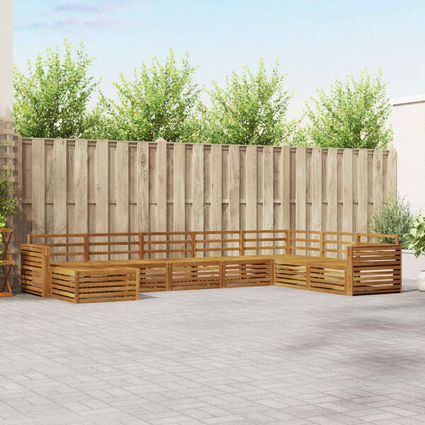 vidaXL Sohvasarjat 8 pcs Luonnollinen Tihe&auml; akasiapuu