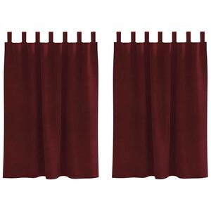 vidaXL Pimennysverhot 2 pcs Viininpunainen 140 x 140 cm Sametti