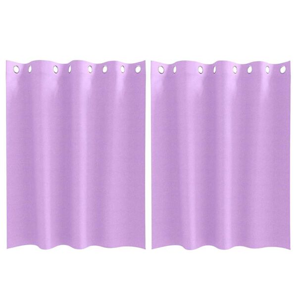 vidaXL Piment&auml;v&auml; verho renkailla 2 pcs Violetti 140 x 140 cm
