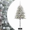 vidaXL Muovinen joulukuusi koristeilla 120 cm 150 LEDi&auml;