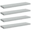 vidaXL Kelluvat sein&auml;hyllyt 4 kpl betoninharmaa 90x23,5x3,8 cm MDF