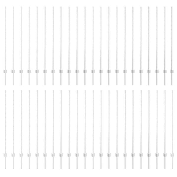 vidaXL Aidan pylväät 88 pcs Hopea 180 cm Teräs