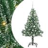 vidaXL Tekoinen joulukuusi lumiflockilla ja LED-valolla 150 cm