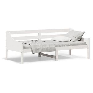 vidaXL Vuodesohva ilman patjaa valkoinen 80x200 cm t&auml;ysi m&auml;nty