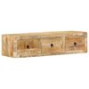 vidaXL Sein&auml;-TV-kaappi 100x32x25 cm Massiivipuuta Karkea Mango