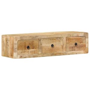 vidaXL Sein&auml;-TV-kaappi 100x32x25 cm Massiivipuuta Karkea Mango