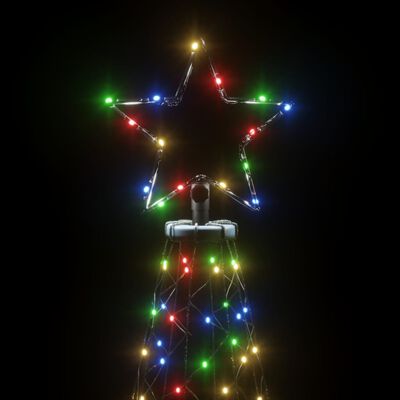 vidaXL Joulukuusi piikillä 200 moniväristä LED-valoa 180 cm