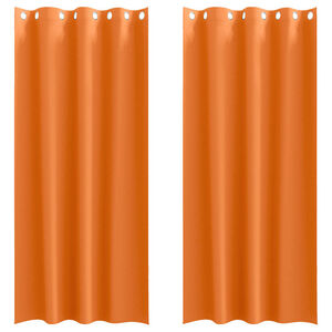 vidaXL Piment&auml;v&auml; verho renkailla 2 pcs Hehkuva oranssi 245 x 140 cm