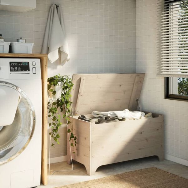 vidaXL S&auml;ilytyslaatikko kannella RANA 100x49x54 cm t&auml;ysi m&auml;nty