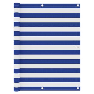 vidaXL Parvekkeen suoja sinivalkoinen 120x500 cm Oxford kangas