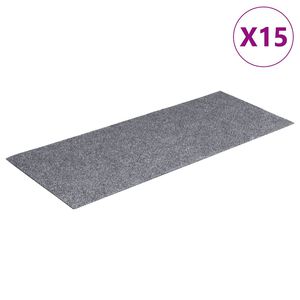 vidaXL Porrasmatot itseliimautuvat 15 kpl 60x25 cm vaaleanharmaa suorakaiteen muotoinen