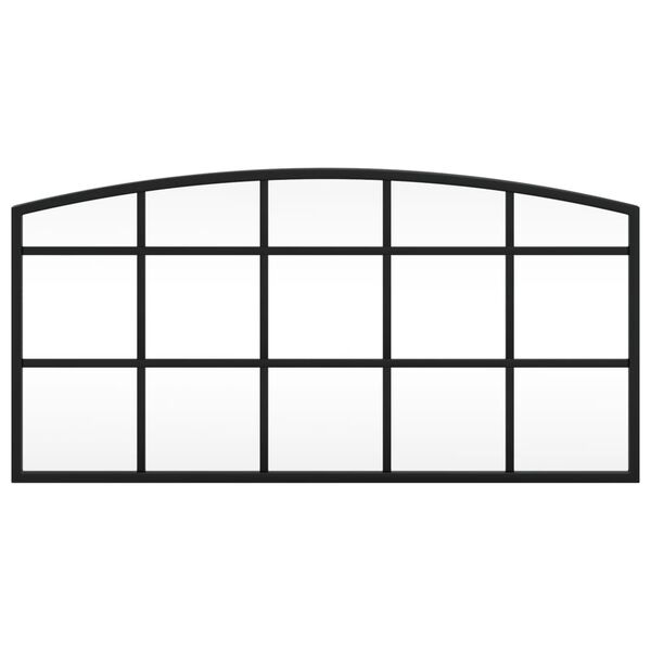 vidaXL Sein&auml;peili musta 60x30 cm kaari rauta