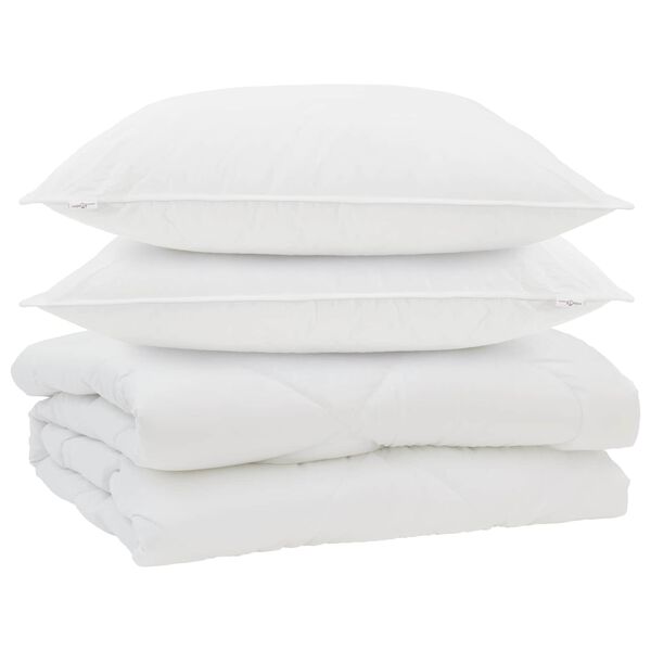 vidaXL Peitto tyynyll&auml; 3 pcs Valkoinen Mikrokuitu