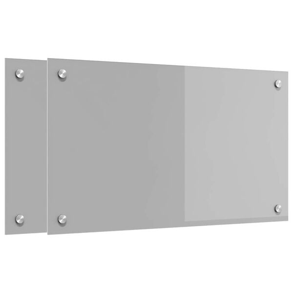 vidaXL Keitti&ouml;n suojapaneeli 2 pcs Vaaleanharmaa 70 x 40 cm