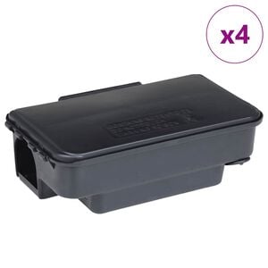 vidaXL Hiiriloukut 4 kpl Musta 22x12,5x7,5 cm