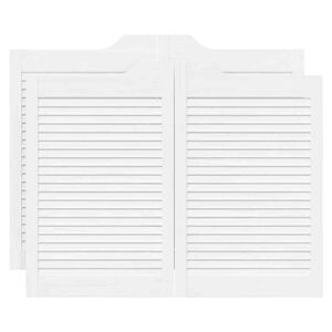 vidaXL Kääntöovet Säleikkö Design 2-Pari Valkoinen 80x100 cm