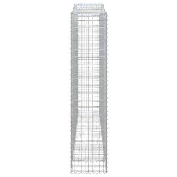 vidaXL Kaareva kivikori 400x50x220/240 cm galvanoitu rauta