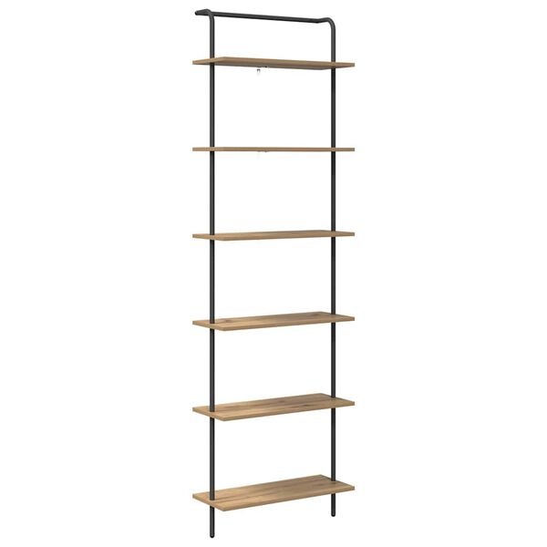 vidaXL Kirjahylly Artisan tammi 60 x 24 x 203 cm Tekninen puu