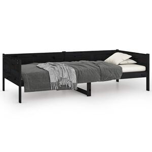 vidaXL Sohvas&auml;nky musta t&auml;ysi m&auml;nty 90x190 cm