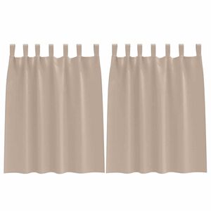 vidaXL Piment&auml;v&auml; verho renkailla 2 pcs Harmaanruskea 140 x 140 cm