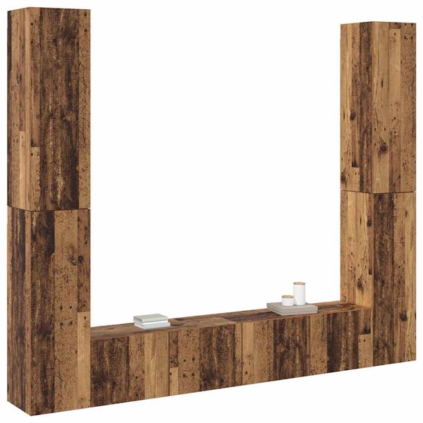 vidaXL Sein&auml;-TV-kaapit 6 kpl vanha puu suunniteltu puu