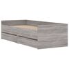 vidaXL Sängynrunko laatikoilla harmaa Sonoma 90x200 cm