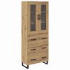 vidaXL Korkea kaappi 2 kpl Artisan tammi 69,5 x 34 x 180 cm