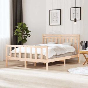 vidaXL S&auml;ngynrunko 150x200 cm King Size t&auml;ysi puu