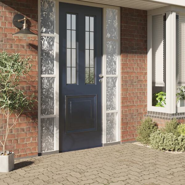 vidaXL Ikkunakalvo himme&auml; kukkakuviо 45x500 cm PVC