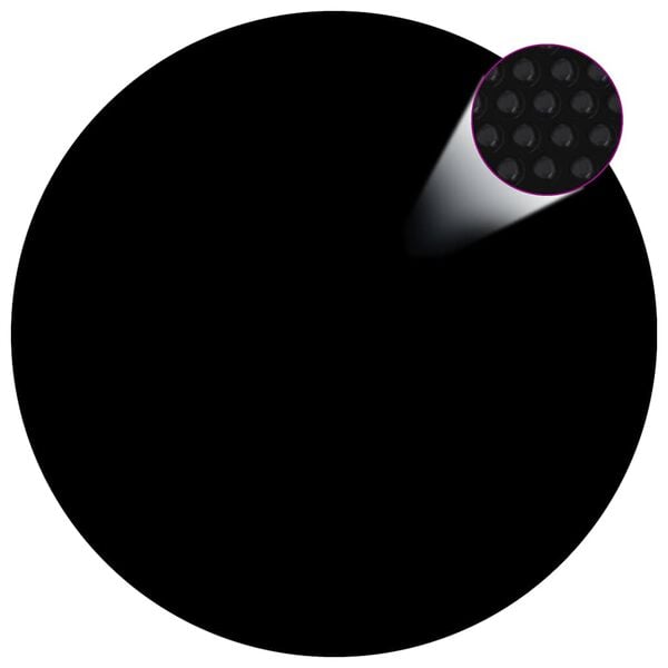 vidaXL Kelluva uima-altaan PE-aurinkoenergiakalvo 455 cm sinimusta