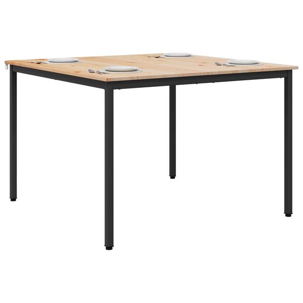 vidaXL Ruokap&ouml;yt&auml; Luonnollinen 110 x 110 x 75 cm Massiivinen m&auml;nty